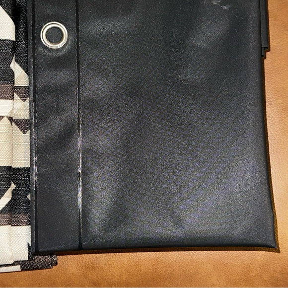 NEW Wrangler Geometric Black, Browns and Cream Shower Curtain Set - Picture 5 of 7